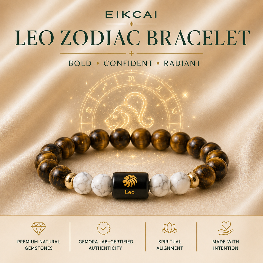 Leo (सिंह राशि) Zodiac Tiger Eye & Citrine Bracelet