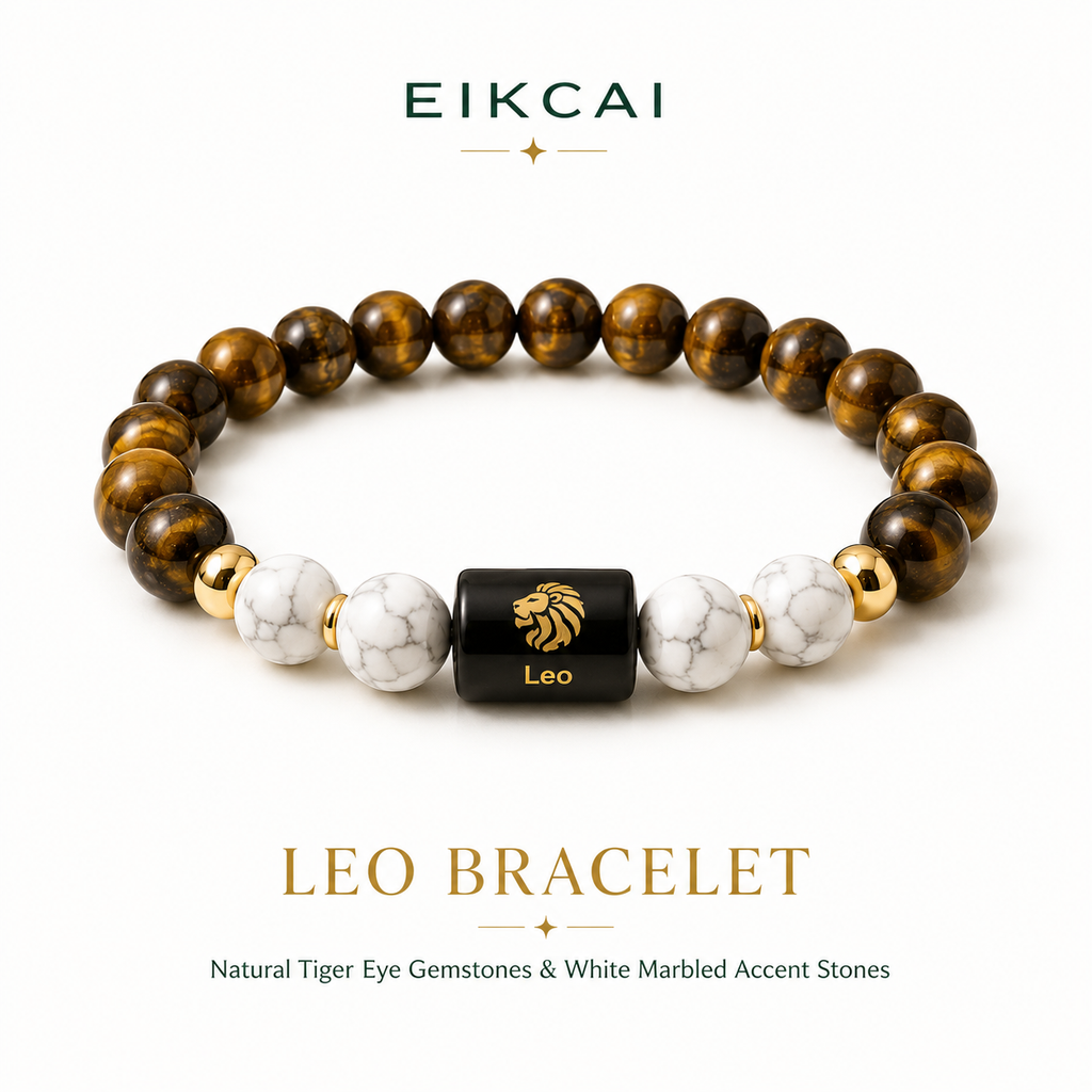 Leo (सिंह राशि) Zodiac Tiger Eye & Citrine Bracelet