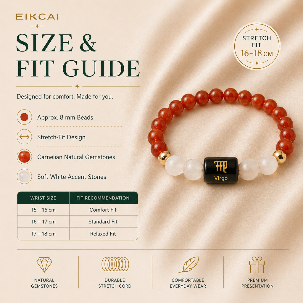 Virgo (कन्या राशि) Zodiac Carnelian & Milky Quartz Bracelet