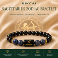 Sagittarius (धनु राशि) Zodiac Black Obsidian & Lapis Lazuli Bracelet