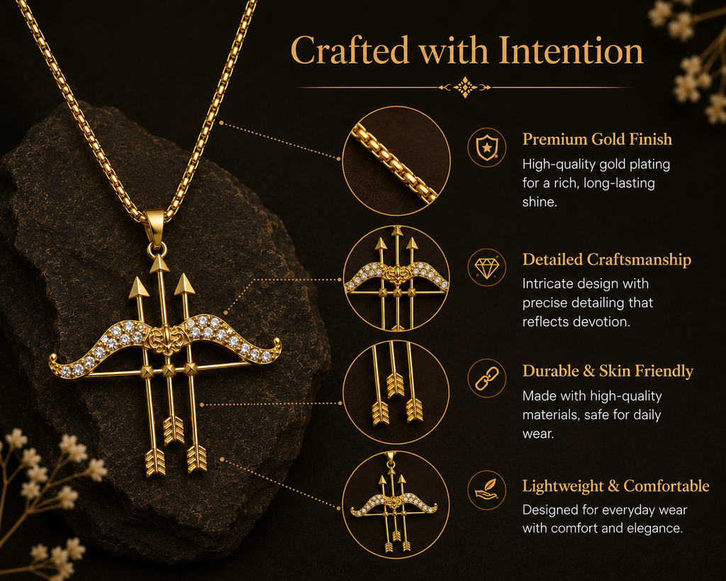 Khatu Shyam Dhanush Pendant with Chain