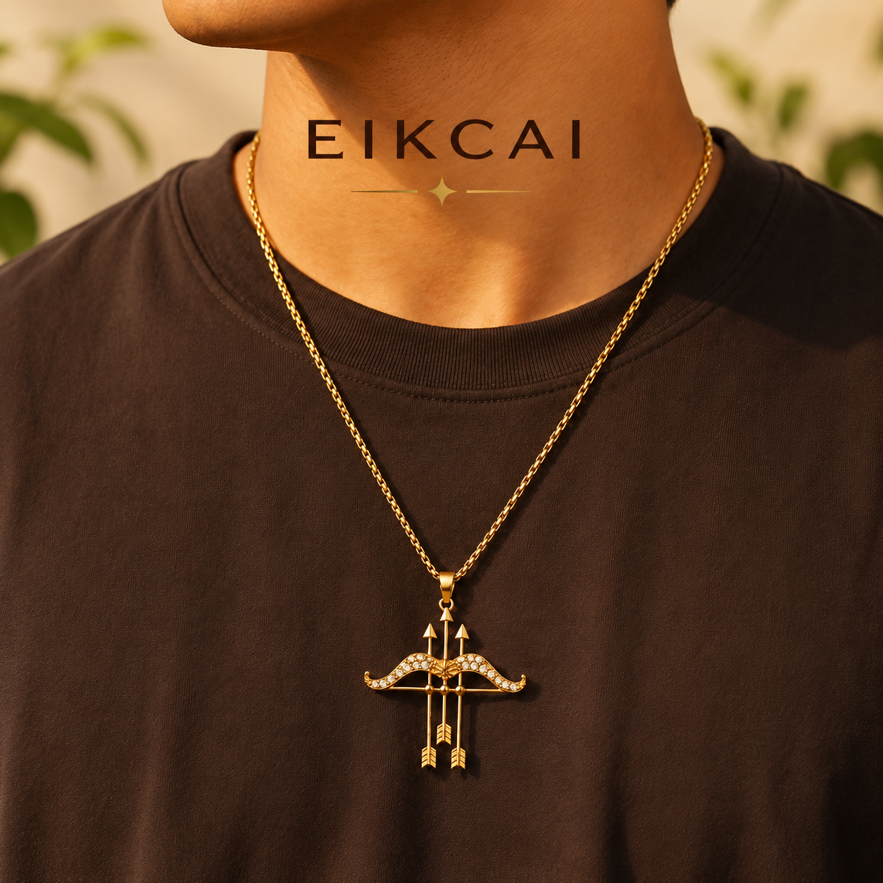 Khatu Shyam Dhanush Pendant with Chain